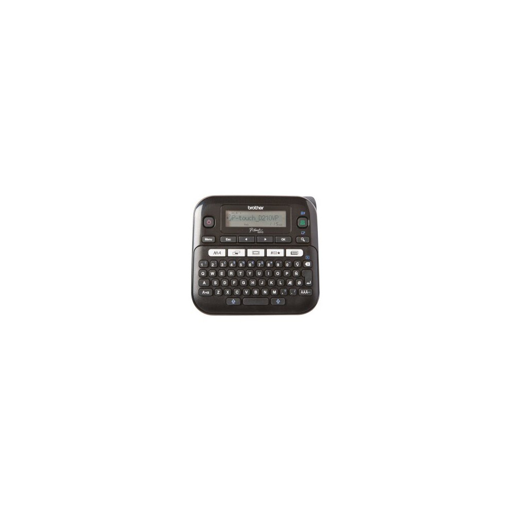 Brother PT-D210VP - QWERTY - Trasferimento termico - 180 x 180 DPI - 20 mm/s - Mini Stilo AAA - Nero