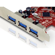 Conceptronic C4USB3EXI - PCIe - USB 3.2 Gen 1 (3.1 Gen 1) - Rosso - Argento - Cina - VIA VL800 - 4,8 Gbit/s