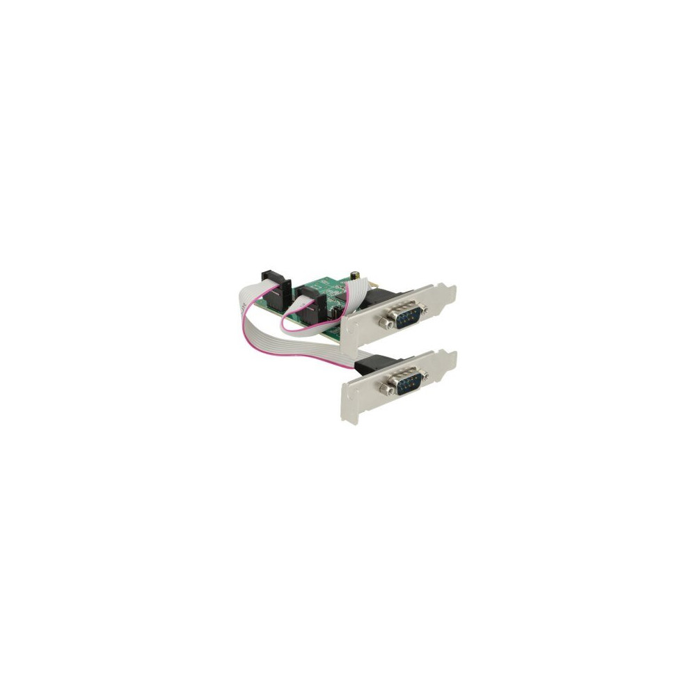Delock 89641 - PCIe - Seriale - A basso profilo - PCIe 2.0 - RS-232 - Verde