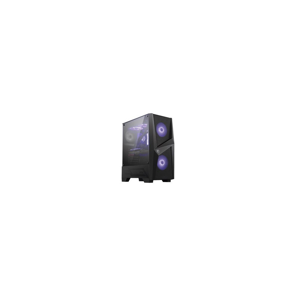 MSI MAG FORGE 100M - Midi Tower - PC - Vetro temperato - Nero - Trasparente - ATX,Micro ATX,Mini-ITX - Giocare