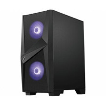 MSI MAG FORGE 100M - Midi Tower - PC - Vetro temperato - Nero - Trasparente - ATX,Micro ATX,Mini-ITX - Giocare