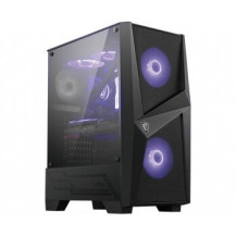 MSI MAG FORGE 100M - Midi Tower - PC - Vetro temperato - Nero - Trasparente - ATX,Micro ATX,Mini-ITX - Giocare