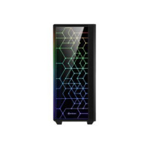 Sharkoon RGB LIT 100 - Midi Tower - PC - Nero - ATX,Micro ATX,Mini-ITX - Rosso/Verde/Blu - Ventole - Frontale