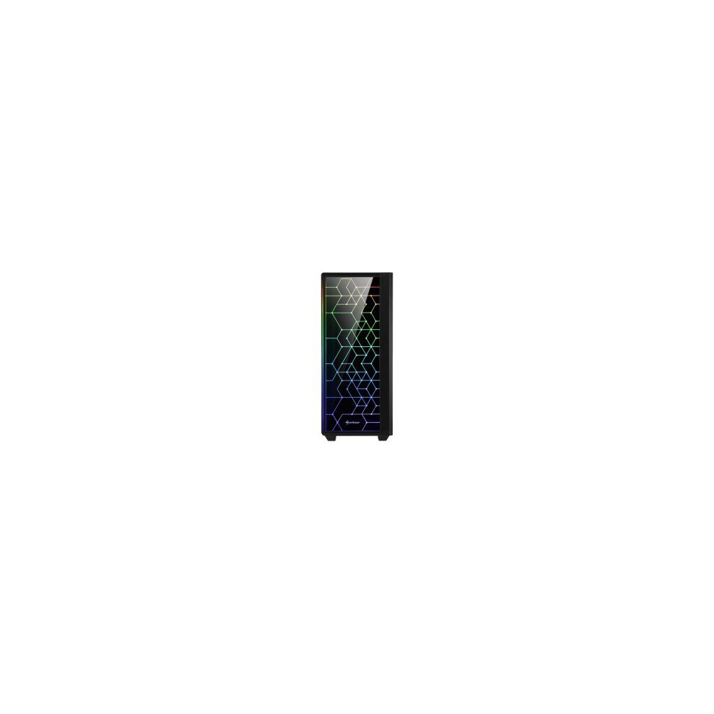 Sharkoon RGB LIT 100 - Midi Tower - PC - Nero - ATX,Micro ATX,Mini-ITX - Rosso/Verde/Blu - Ventole - Frontale