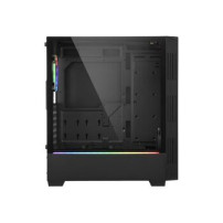 Sharkoon RGB LIT 100 - Midi Tower - PC - Nero - ATX,Micro ATX,Mini-ITX - Rosso/Verde/Blu - Ventole - Frontale
