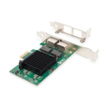 DIGITUS PCI-E Network Card - Cablato - PCI Express - 1000 Mbit/s - Nero