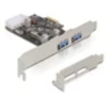 Delock 2x USB 3.0 PCI Express card - PCIe - USB 3.2 Gen 1 (3.1 Gen 1) - 1x Power SATA - Nero - CE - FCC - 5000 Mbit/s
