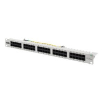 DIGITUS 50-port Patch Panel - RJ-45 - Cat3 - Bianco - Montaggio a rack - 1U