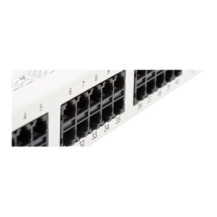 DIGITUS 50-port Patch Panel - RJ-45 - Cat3 - Bianco - Montaggio a rack - 1U