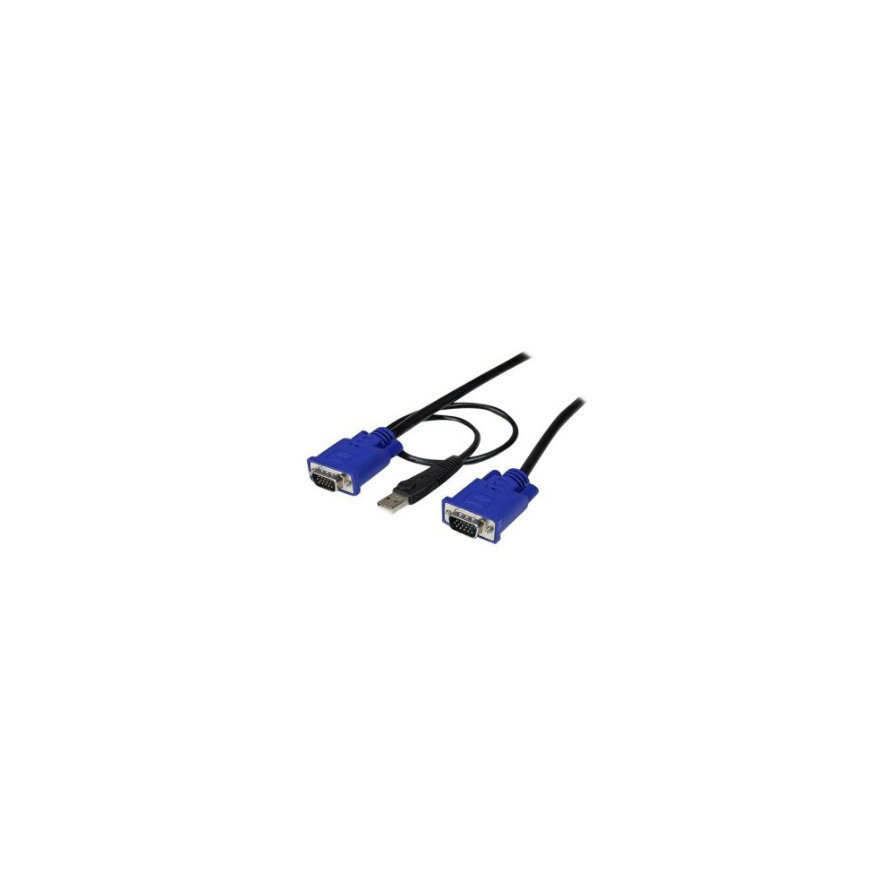 StarTech.com Cavo sottile KVM - VGA - USB - 2 in 1 1,3 m c.a. - 3 m - VGA - Nero - USB - USB A + VGA - VGA