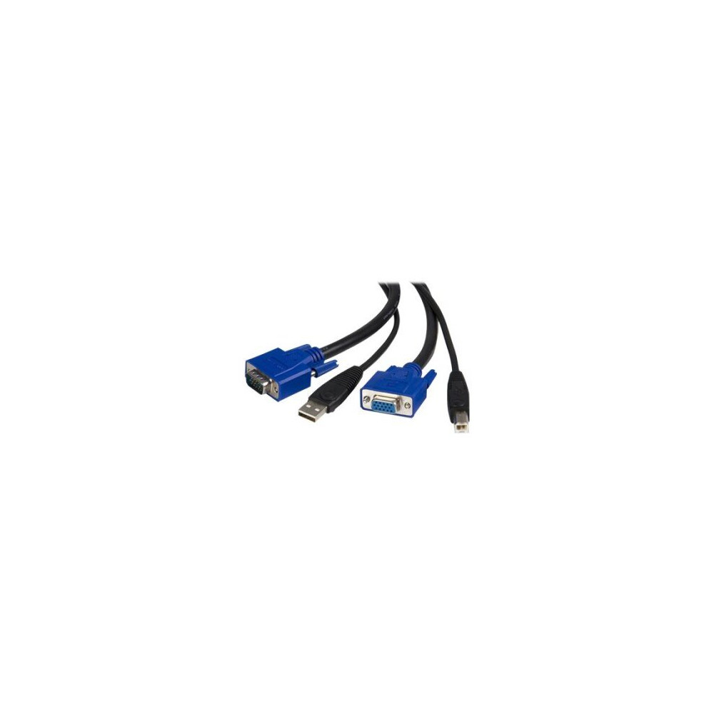 StarTech.com Cavo per commuttatore KVM 2 in 1 VGA e USB - Cavo Switch KVM per USB e VGA da 1,8m - 1,8 m - VGA - Nero - USB - USB