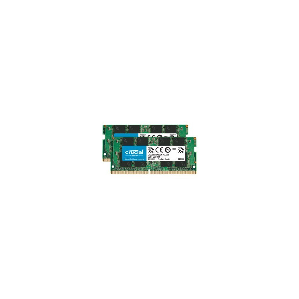Micron Crucial - DDR4 - kit - 32 GB: 2 x 16 GB - SO DIMM 260-PIN