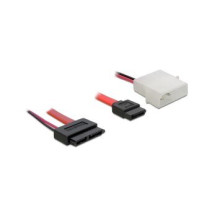 Delock Cable SATA Slimline female + 2pin power > SATA - 0,3 m - Rosso
