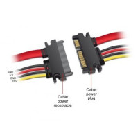 Delock SATA Cable 0.2m - 0,2 m - SATA I - Maschio/Femmina - Rosso