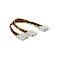 Delock Y-Cable Power > 2x 4pin Molex - 0,11 m - 4pin Molex - 4pin Molex