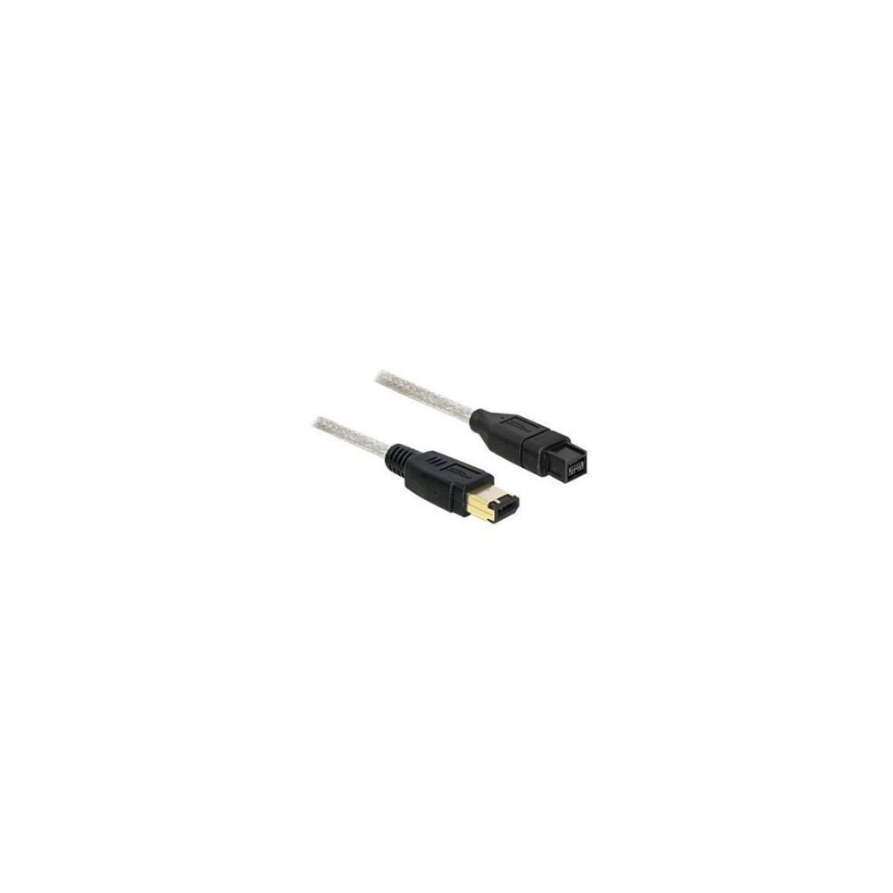 Delock FireWire B/A - 1m - Grigio - Maschio/Maschio - 1 m
