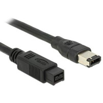 Delock FireWire B/A - 1m - Grigio - Maschio/Maschio - 1 m