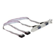 Delock 89268 - 0,4 m - 2x Serial DB9 - 2x COM - Maschio - Femmina