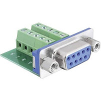 Delock 65268 - Sub-D 9 pin - Terminal block 10 pin - Verde