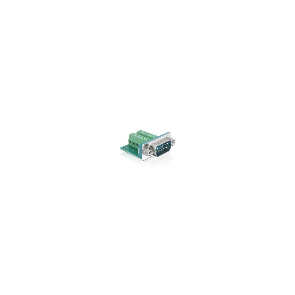 Delock Sub-D 9-p M - 9-p D-Sub M - Verde - Argento - 1 pezzo(i)
