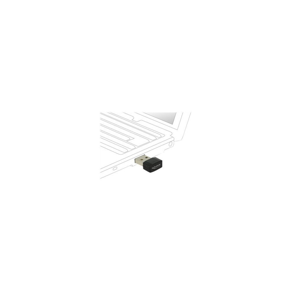 Delock 12461 - Senza fili - USB - WLAN - Wi-Fi 5 (802.11ac) - 433 Mbit/s - Nero