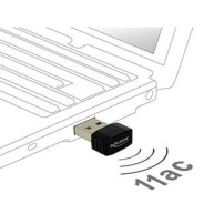 Delock 12461 - Senza fili - USB - WLAN - Wi-Fi 5 (802.11ac) - 433 Mbit/s - Nero