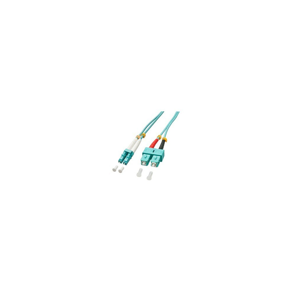 Lindy 5.0m OM3 LC - SC Duplex - 5 m - OM3 - LC - SC - Maschio/Maschio - Turchese