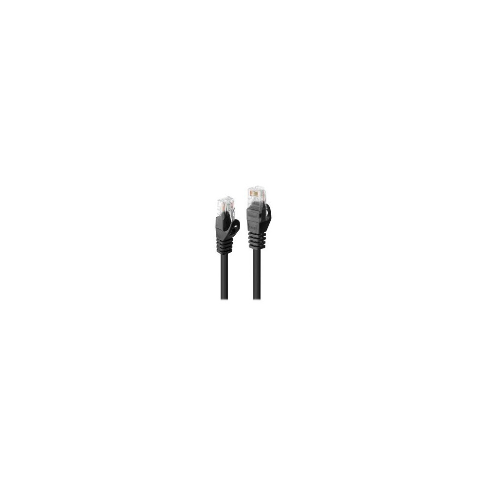 Lindy RJ-45/RJ-45 Cat.6 0.5m - 0,5 m - Cat6 - U/UTP (UTP) - RJ-45 - RJ-45 - Nero