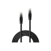 Lindy RJ-45/RJ-45 Cat.6 0.5m - 0,5 m - Cat6 - U/UTP (UTP) - RJ-45 - RJ-45 - Nero