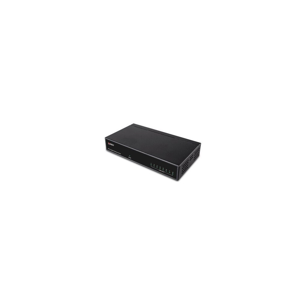 Lindy Network Switch - Gigabit - Desktop - 8 Port - 10/100/1000 - Gestito - Supporto Power over Ethernet (PoE)