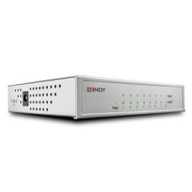 Lindy Network Switch - Gigabit - Desktop - 8 Port - 10/100/1000 - Gestito - Supporto Power over Ethernet (PoE)