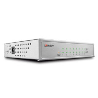 Lindy Network Switch - Gigabit - Desktop - 8 Port - 10/100/1000 - Gestito - Supporto Power over Ethernet (PoE)