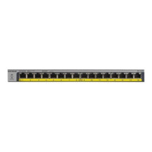 Netgear GS116LP - Non gestito - Gigabit Ethernet (10/100/1000) - Supporto Power over Ethernet (PoE) - Montaggio rack