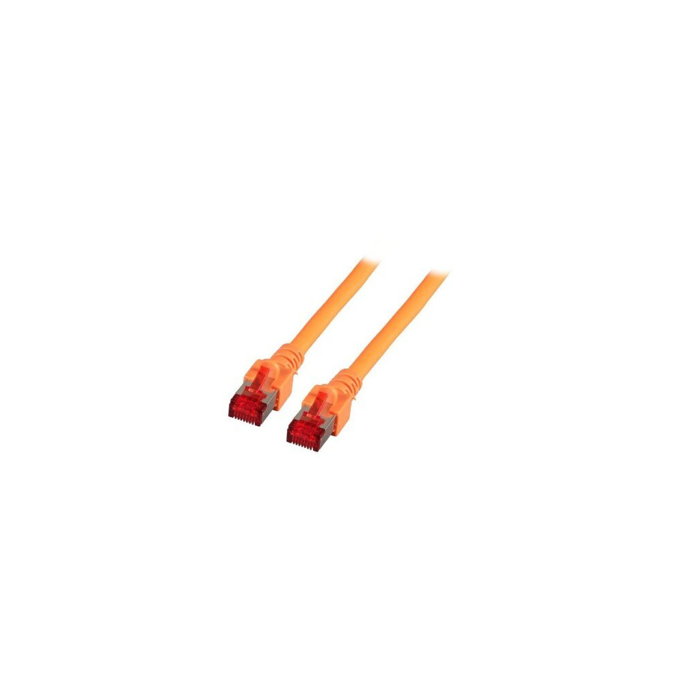 EFB Elektronik RJ45 Patchkabel S/FTP - Cat.6 - LSZH - 0.15m - orange - 0,15 m - Cat6 - S/FTP (S-STP) - 8 x RJ-45 - 8 x RJ-45 - A