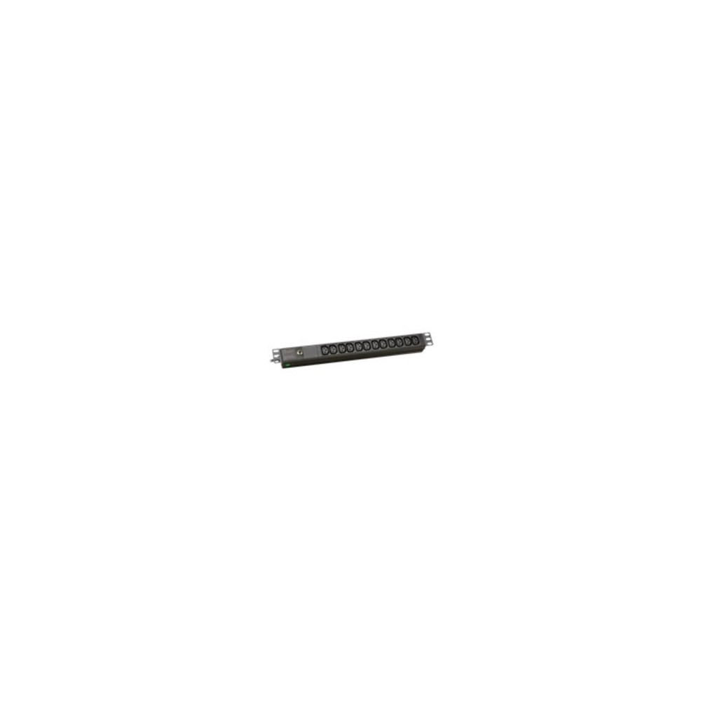 EFB Elektronik EK631CC.1 - 1U - Alluminio - Termoplastica - Nero - 12 presa(e) AC - Accoppiatore C13 - Accoppiatore C14
