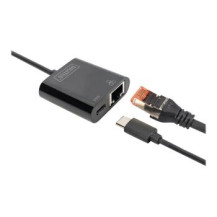 DIGITUS DN-3027 - USB Type-C - USB Type-C + RJ-45 - Nero