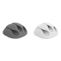 Delock 18297 - Supporto per cavo - Scrivania/Parete - Gomma termoplastica (TPR) - Grigio - Bianco