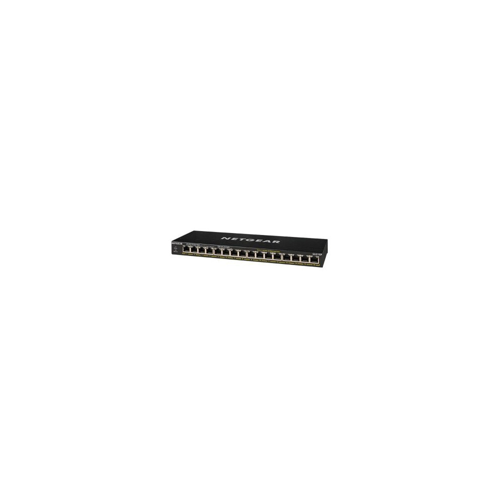 Netgear GS316P - Non gestito - Gigabit Ethernet (10/100/1000) - Full duplex - Supporto Power over Ethernet (PoE) - Montaggio rac