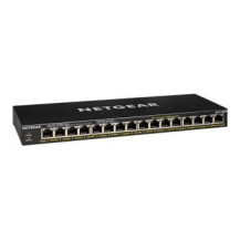 Netgear GS316P - Non gestito - Gigabit Ethernet (10/100/1000) - Full duplex - Supporto Power over Ethernet (PoE) - Montaggio rac