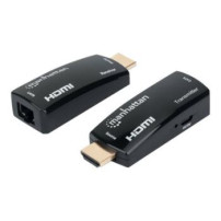 Manhattan 207539 - Trasmettitore e ricevitore AV - 60 m - Cablato - Nero - HDCP