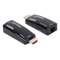 Manhattan 207539 - Trasmettitore e ricevitore AV - 60 m - Cablato - Nero - HDCP