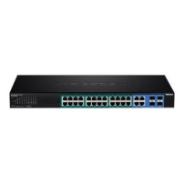 TRENDnet TPE-5028WS - Gestito - Gigabit Ethernet (10/100/1000) - Full duplex - Supporto Power over Ethernet (PoE) - Montaggio ra