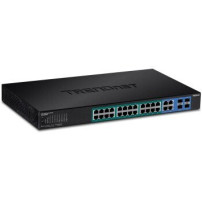 TRENDnet TPE-5028WS - Gestito - Gigabit Ethernet (10/100/1000) - Full duplex - Supporto Power over Ethernet (PoE) - Montaggio ra