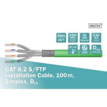 DIGITUS DK-1843-VH-1 CAT 8.2 S-FTP install. cable 2000MHz AWG 22/1 Dca 100m ring simplex - Cavo - Rete