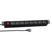 EFB Elektronik 19“ 1HE Steckdosenleiste 16 x USB mit Schalter schwarz