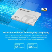 Transcend TS500GSSD225S 500GB, 2.5inch SSD, SATA3, 3D TLC