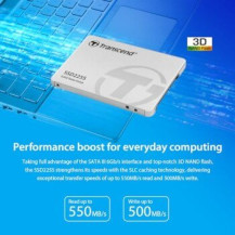 Transcend TS500GSSD225S 500GB, 2.5inch SSD, SATA3, 3D TLC