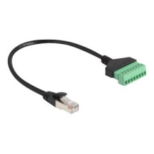 Delock RJ45 Kabel Cat.6 Stecker zu Terminalblock Adapter 30 cm 2-teilig - Adattatore - Rete