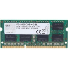 G.Skill 4GB DDR3-1600 - 4 GB - 1 x 4 GB - DDR3 - 1600 MHz - 204-pin SO-DIMM