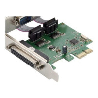 Conceptronic SPC01G - PCIe - Parallelo - RS-232 - PCIe 1.1 - Verde - Cina - 2,5 Gbit/s